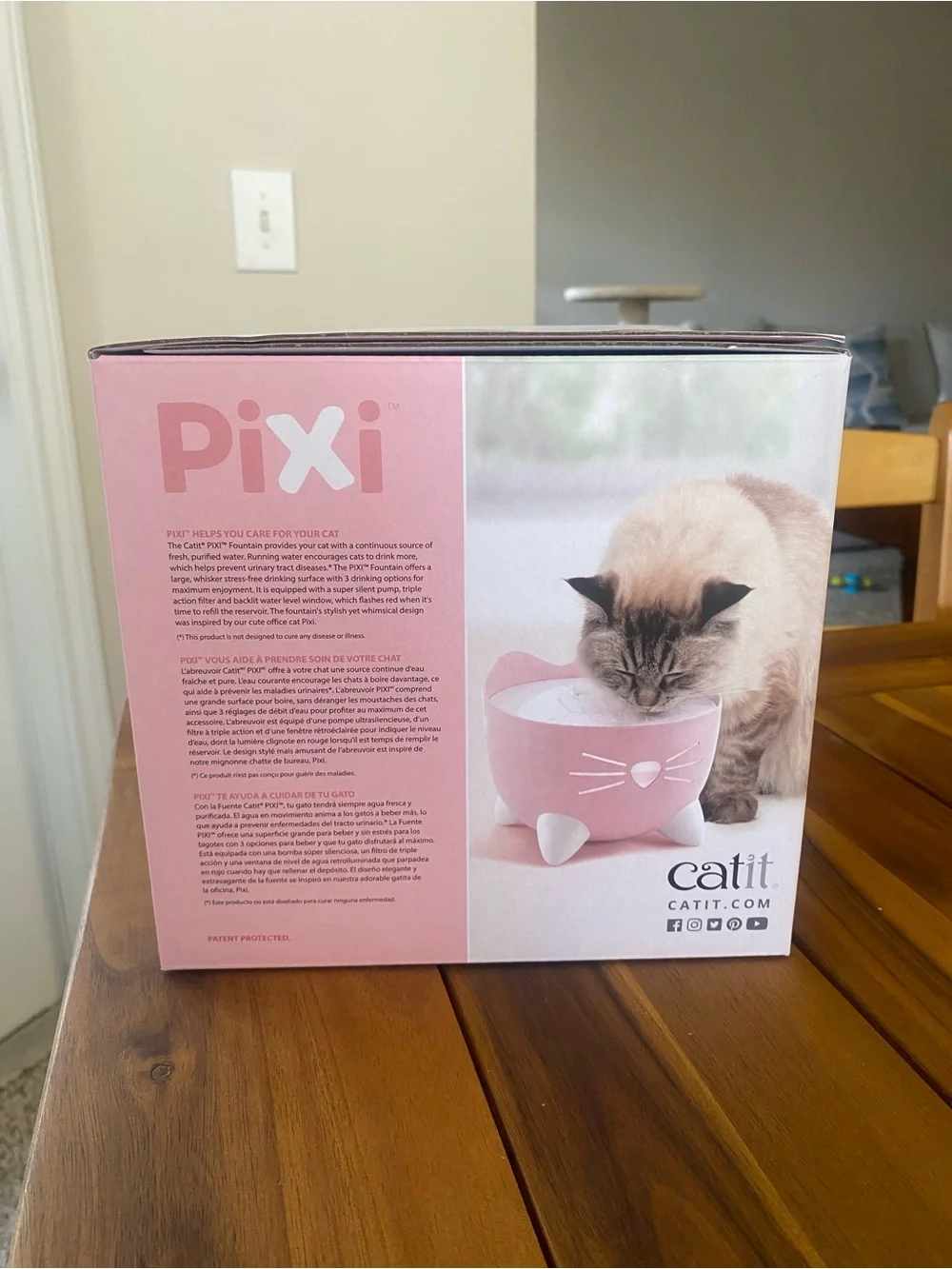 PiXi Pink Cat Drinking Fountain by